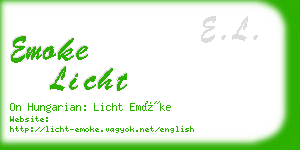 emoke licht business card